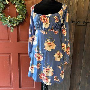 Women’s Velvet Torch, Size Large, Floral Dress